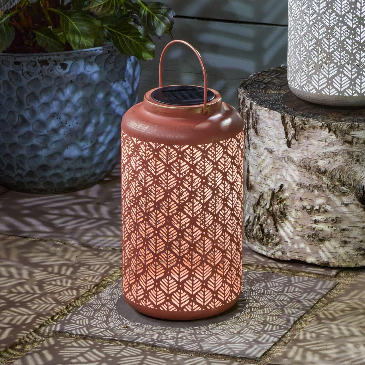 Smart Solar Solaire LED Solar Lantern - Terracotta | SimplyLED