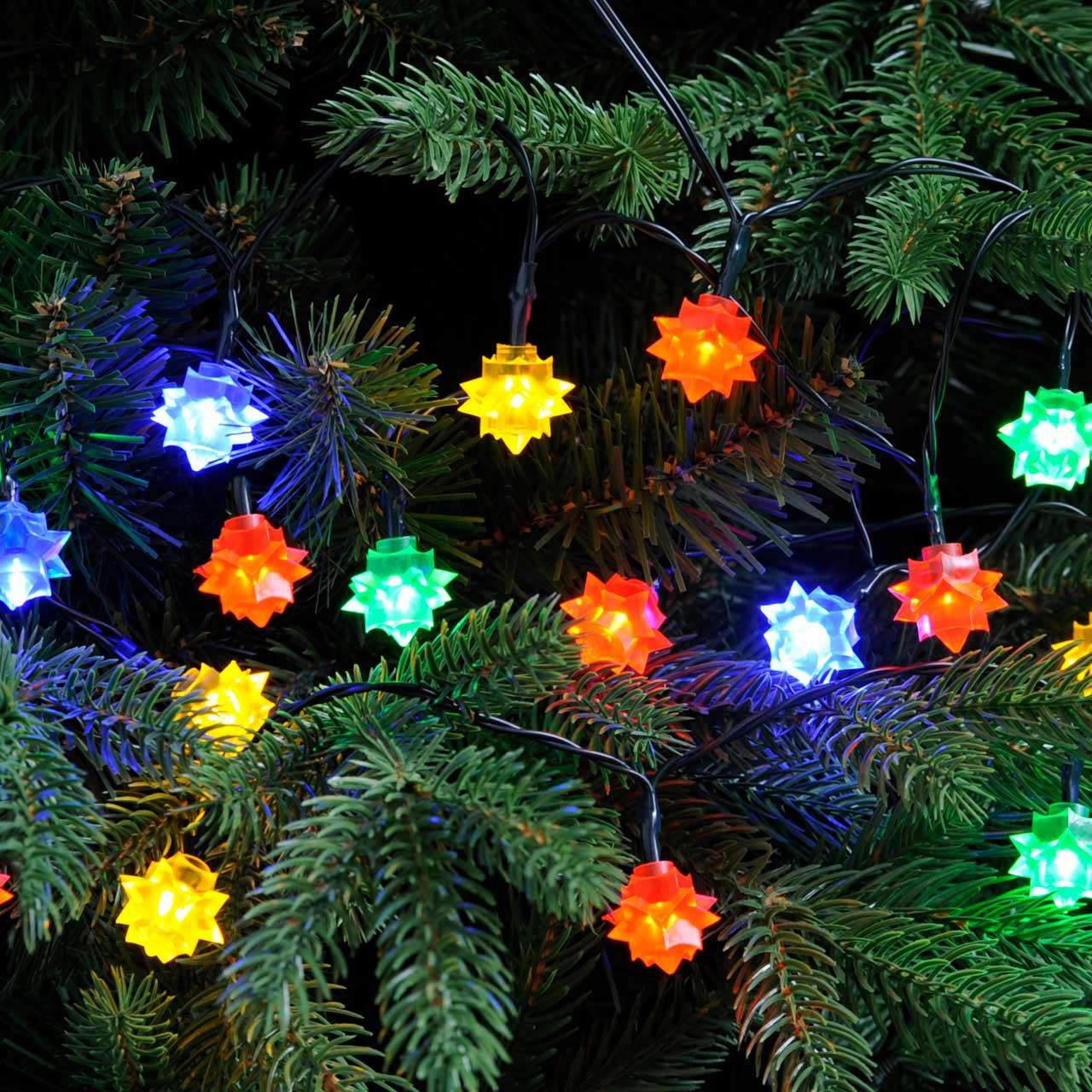Diamond String Light Festive 10m Indoor & Outdoor String Lights 100 Multi-Coloured LED ...