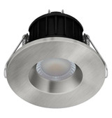 Phoebe Dim LED Fire Rated Downlight 8.5W Firesafe Tri-Colour CCT 60° White and Brushed Nickel IP65 Image 2