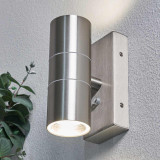 Zink Outdoor Up and Down Wall Light with Dusk Til Dawn Sensor Stainless Steel 2