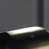 Zinc HANA 8W LED Outdoor Up and Down Wall Light Black 2