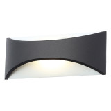 Zinc STROUD 12W LED Outdoor Up and Down Wall Light Black 2