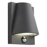 Zinc VESOUL Outdoor Wall Light with PIR Black 2