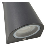 Zinc SKYE Outdoor Double Cone Up and Down Wall Light Anthracite 3
