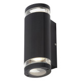 Zinc HELIX Outdoor Up and Down Wall Light Black 2