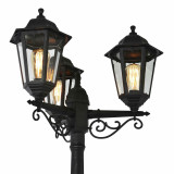 Coast Bianca Triple Head Post Lantern Black 2