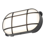 Coast Capella 15W LED Oval Grid Bulkhead Black 2