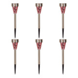 Smart Solar LED Mosaic Stake Light 6-Pack Mixed Brushed Stainless Steel Mixed Colours 2