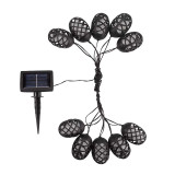 Smart Solar LED 2.7m Cool Flame String Light Set of 10 Lights Warm White Black 2