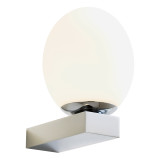 Spa Aglos LED Single Globe Wall Light 3W Cool White Opal Glass and Chrome 2