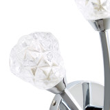 Spa Volos 2 Light Wall Light Diamond Cut Glass and Chrome 3