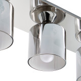 Spa Patras 4-Light Flush Light Bar Spotlight Smoke Glass and Chrome 2