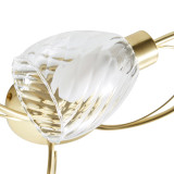 Spa Veria 3 Light Ceiling Light Clear Glass and Satin Brass 3
