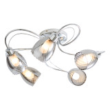 Spa Veria 5 Light Ceiling Light Smoke Glass and Chrome 2