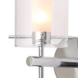 Spa Gene Single Cylinder Wall Light Clear Glass and Chrome 3