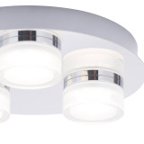 Spa Amalfi LED 3 Light Ceiling Spotlight 15W Cool White Opal and Chrome 3