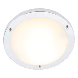 Spa 310mm Delphi LED Flush Ceiling Light 18W Cool White Opal Glass and Chrome 2