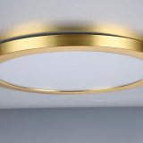 Spa 290mm Tauri LED Flush Ceiling Light Ring Satin Brass 2