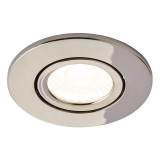 Spa Como LED Tiltable Fire Rated Downlight 5W Dimmable Cool White Black Chrome IP65 2