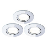 Spa Como LED Tiltable Fire Rated Downlight 5W Dimmable 3-Pack Cool White Chrome IP65 2
