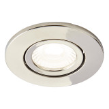 Spa Como LED Tiltable Fire Rated Downlight 5W Dimmable Cool White Satin Nickel IP65 2