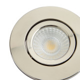 Spa Como LED Tiltable Fire Rated Downlight 5W Dimmable Cool White Satin Nickel IP65 4