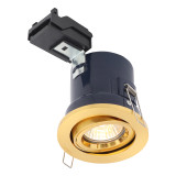 Electralite Yate Tiltable Fire Rated Downlight IP20 Satin Brass 2