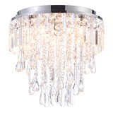 Spa Pro Bresna 350mm 3-Light Flush Ceiling Light Crystal Glass and Chrome 2