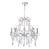 Spa Pro Annalee 8-Light Chandelier Crystal Glass and Chrome 2