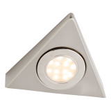 Culina Faro LED Triangular Under Cabinet Light 1.5W Tri-Colour CCT Opal and Satin Nickel 2