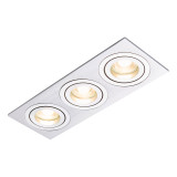 Inlight Pasto Triple Ceiling Downlight Polished Silver 2