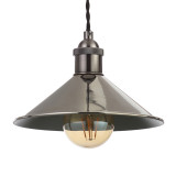 Inlight Rigel 236mm Diner Lamp Shade Polished Nickel 2