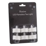 Festive Battery Operated Tea Lights Pack of 6 2