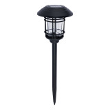 Zink TANFIELD LED Solar Post Lantern Black 1