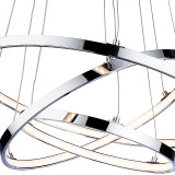 Firstlight Esprit Modern Style LED 3-Ring Pendant Light 31W Warm White Chrome 2