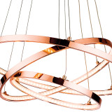 Firstlight Esprit Modern Style LED 3-Ring Pendant Light 31W Warm White Copper 2
