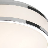 Firstlight Atlantis LED 35cm Flush Ceiling Light 12W Warm White in White and Chrome and Opal 2