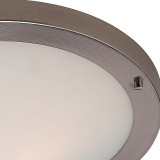 Firstlight Rondo LED 31cm Flush Ceiling Light 12W Warm White in Brushed Steel and Opal Glass 2