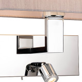 Firstlight Raffles Contemporary Style LED 2-Light Wall Light 1W Warm White Chrome and Oyster Shade 2