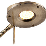 Firstlight Milan Modern Style LED Floor Lamp 10W Dim with Dimmer Control Warm White Antique Brass 2