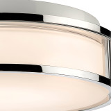 Firstlight Adelaide LED Flush Ceiling Light 12W Warm White in Chrome and Opal Glass 2