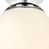 Firstlight Brook LED Semi-Flush Ceiling Light 10W Warm White in Chrome and Opal Glass 2