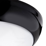 Firstlight Regis Modern Style LED Flush Ceiling Light 8W Cool White in Black and Opal 2