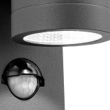 Firstlight Shelby Modern Style LED Up and Down Up and Down Light 6W PIR Sensor Cool White Graphite 2