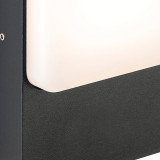 Firstlight Hero Modern Style LED Bulkhead 8W Warm White in Graphite and Opal 2