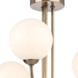 Firstlight Lyndon Art Deco Style 3-Light Semi-Flush Ceiling Light in Antique Brass and Opal Glass 2