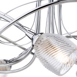 Firstlight Henley Style 5-Light Flush Ceiling Light in Chrome and Clear Decorative Glass 2