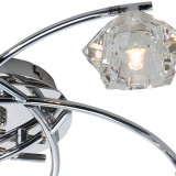 Firstlight Clara Contemporary Style 5-Light Flush Ceiling Light in Chrome and Clear Glass 2