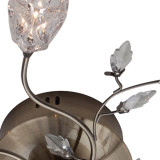 Firstlight Cindy Flower and Leaf Style 6-Light Flush Ceiling Light in Antique Brass and Clear Glass 2