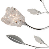 Firstlight Cindy Flower and Leaf Style 6-Light Flush Ceiling Light in Chrome and Clear Glass 2